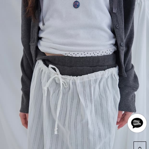 muwm 무음 Double Layer Skirts (Charcoal)