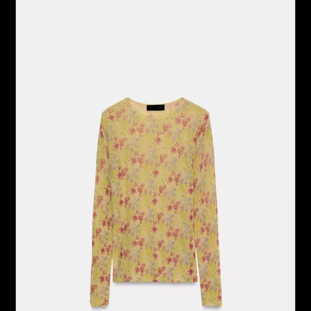 자라 플로럴 패턴 니트탑 사이즈 교환 M➡️S