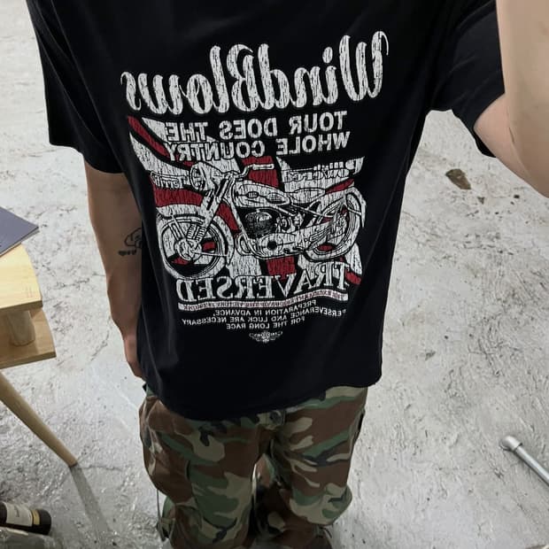 defective struct biker crack tee