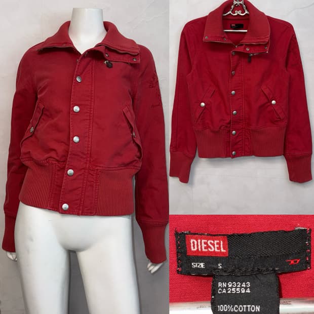 DIESEL red button detail blouson 