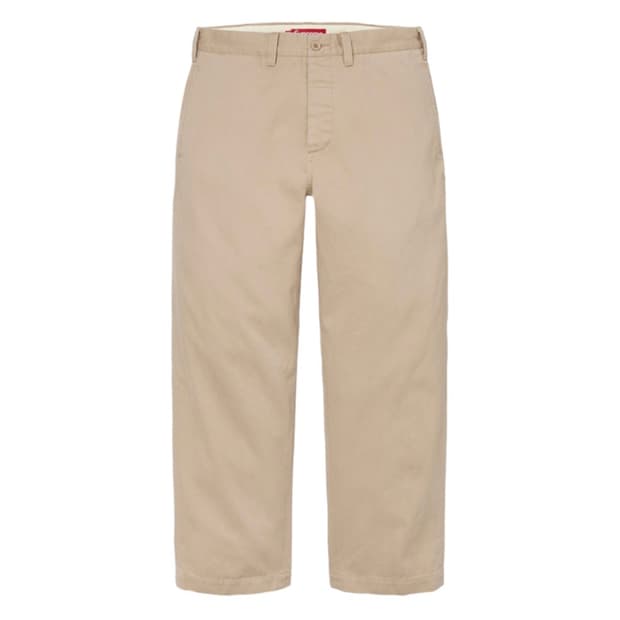 슈프림 아치로고 치노 팬츠 탄-24fw