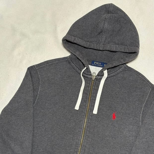 M 폴로랄프로렌 그레이 기모 후드집업