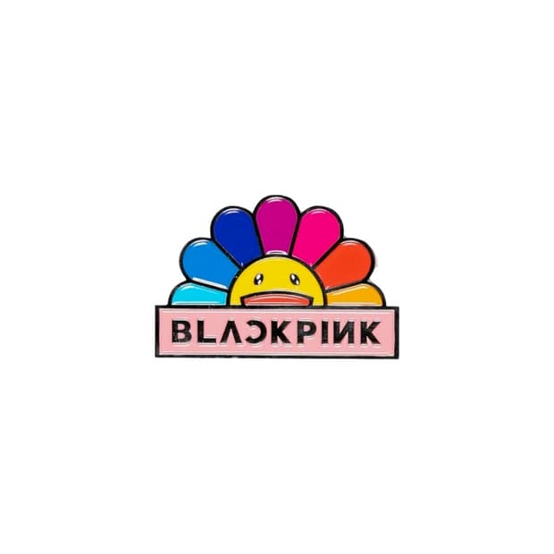 카이카이키키 x 블랙핑크 에나멜 핀 레인보우 플라워 