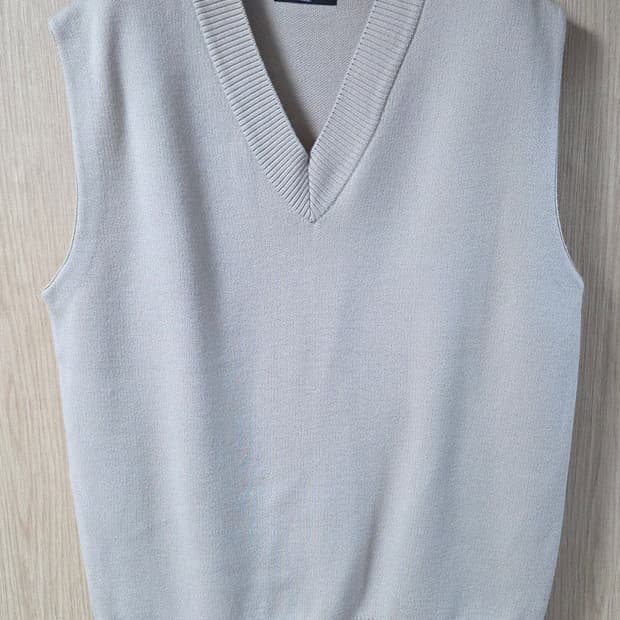 (착샷) 드로우핏 니트 베스트 오버핏