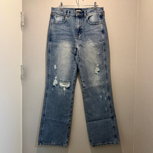 (30) 랭글러 플레어핏 호라이즌 디스트로이드 인디고 미디엄 부츠컷