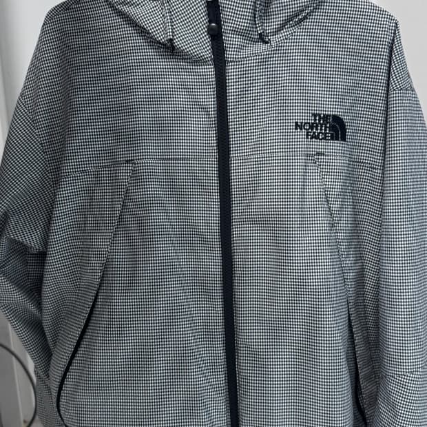 노스페이스 깅엄체크 바람막이