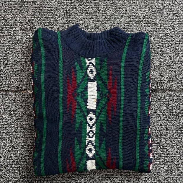 USA 오리지날 빈티지 박시핏 패턴 스웨터 2097