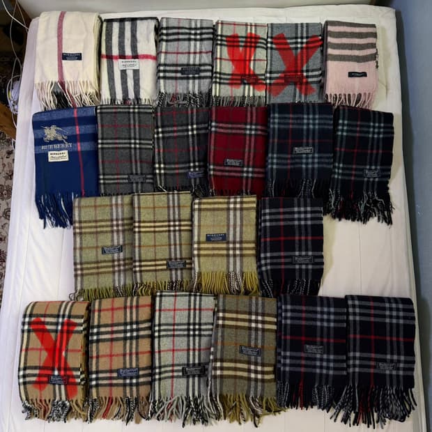 버버리 정품 체크 머플러 목도리 공용