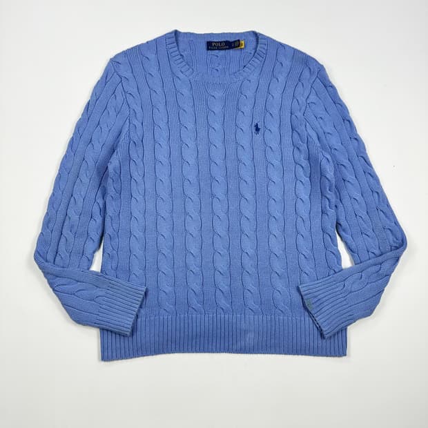 (오염존재) 폴로 랄프로렌 클래식 케이블 니트 S