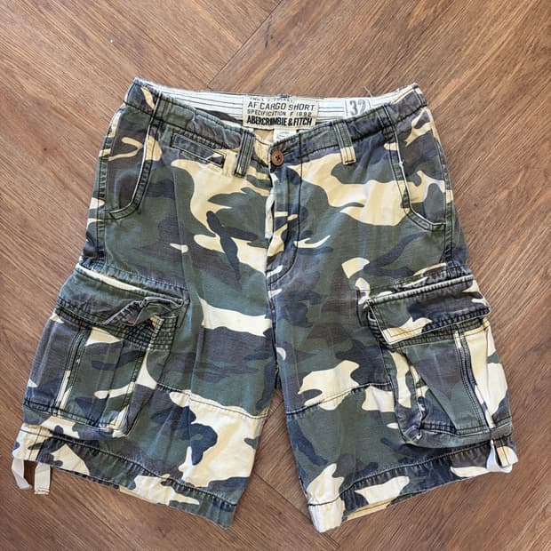 N308. 아베크롬비 카모 카고쇼츠 반바지