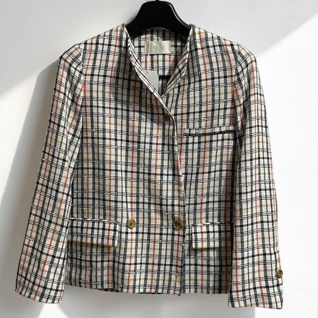 SJ SJ 체크 트위드 자켓