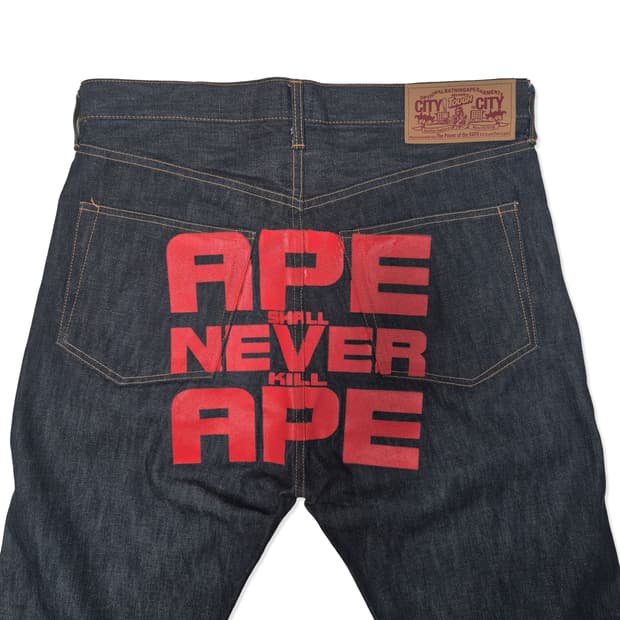 00s bape ASNKA 셀비지 데님