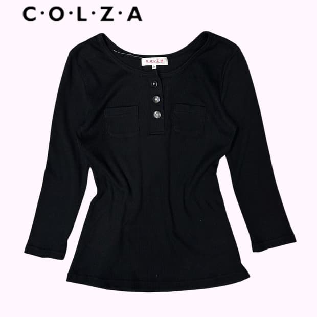 ribbed button neck t-shirt