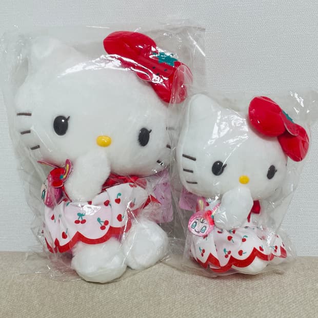 헬로키티 메조피아노 인형 키링 세트 