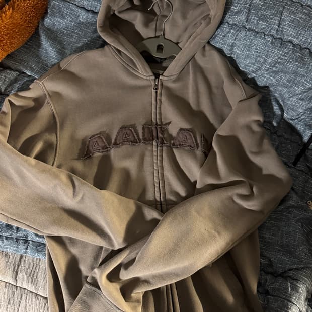 (2)아캄 워시드 로고 후드집업