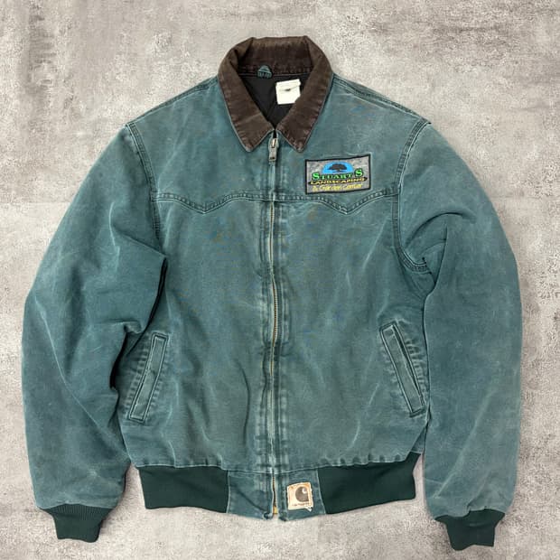 90s 칼하트 j14 htg 싼타페 자켓 헌터그린