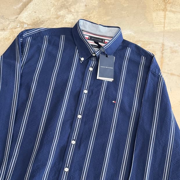 XXL 새상품 타미힐피거 네이비 스트라이프 셔츠