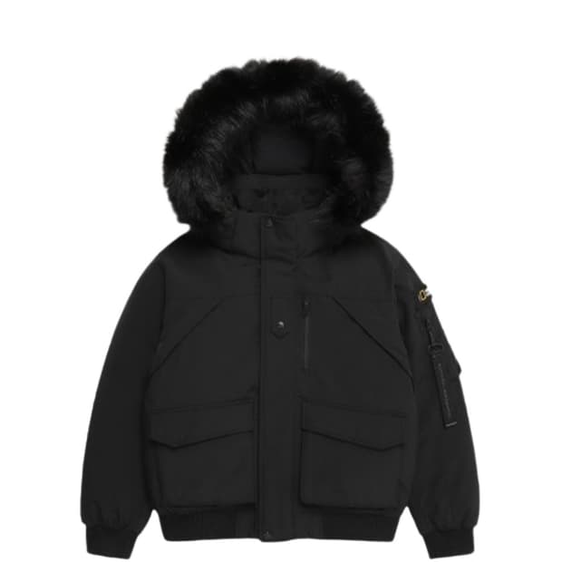 내셔널지오그래픽 타루가 숏패딩 85 여성 블랙