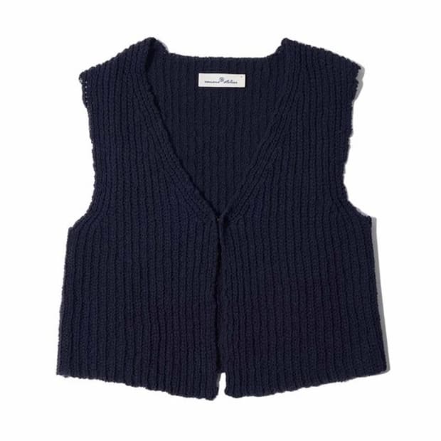 반원아뜰리에 크롭 크로쉐 베스트