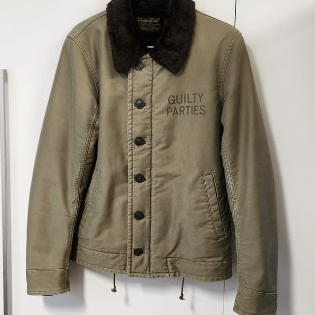 와코마리아 길티파티 MA-1 퍼 카라 자켓 S (90-95)