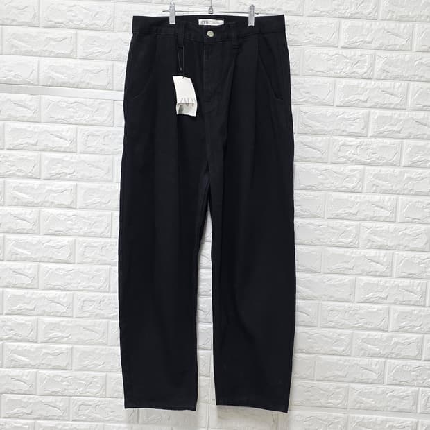 택포// 31인치 자라 ZARA 와이드핏 블랙데님 검정 청바지