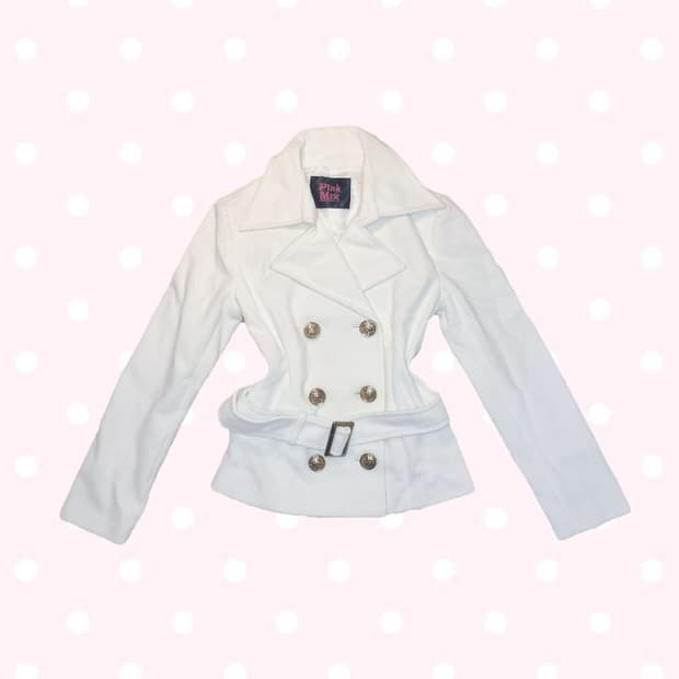 PINK MIX 오네갸루 더블 금장 자켓 마즈깔 코트