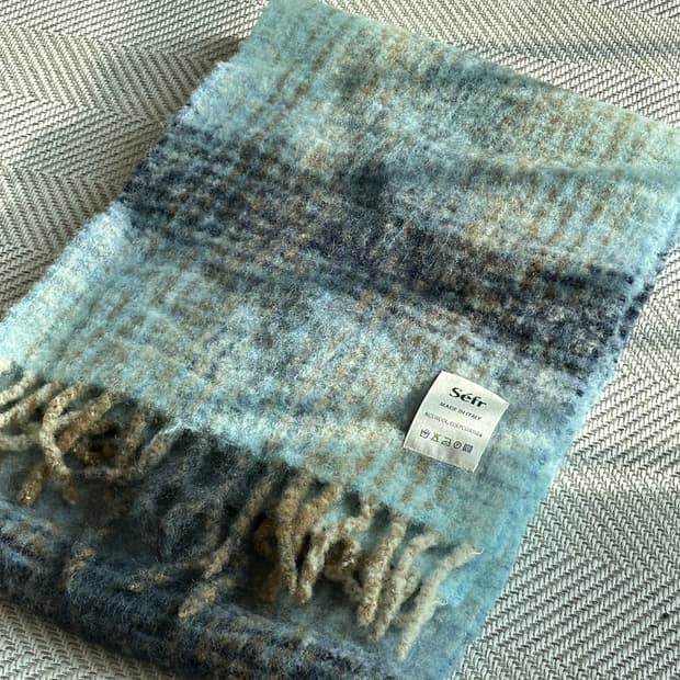 sefr 세퍼 블루체크 스카프