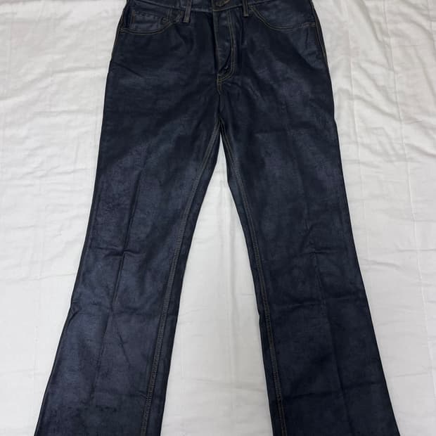 리바이스재팬 517 블랙진 부츠컷 코팅진