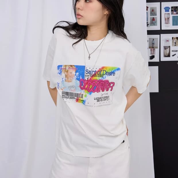 Saint licence artwork over-crop fit dama
