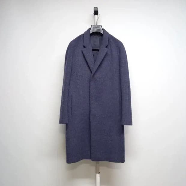 시스템옴므 양모 모헤어 롱 코트 100