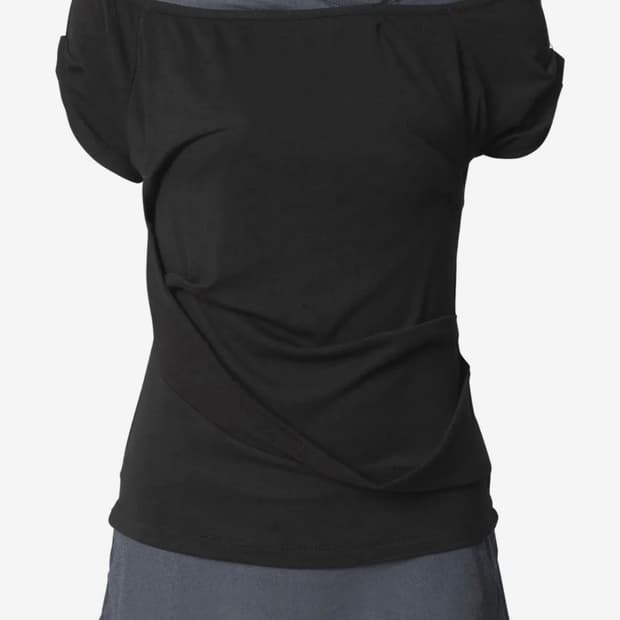 2-Layered Top (FL-141_Black&Charcoal)
