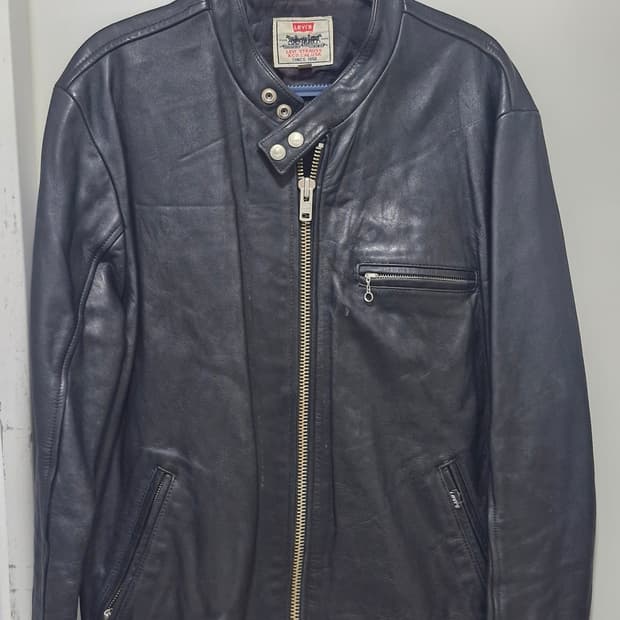 90s 리바이스 소가죽 싱글라이더 자켓