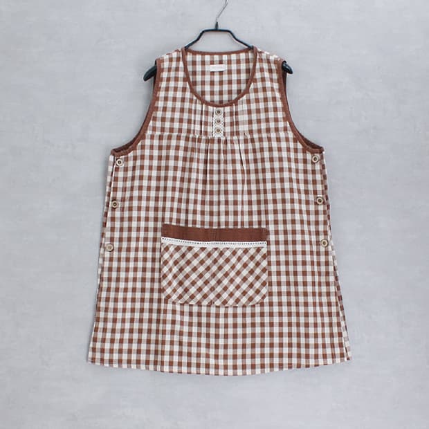 bon coeur _ gingham check tunic apron