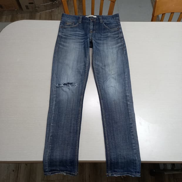 30 PLAC Berlin 워싱 스판 슬림일자 진청 30-224