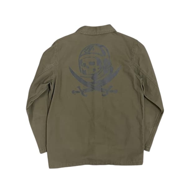 빌리어네어보이즈클럽 코튼 셔츠 자켓 카키