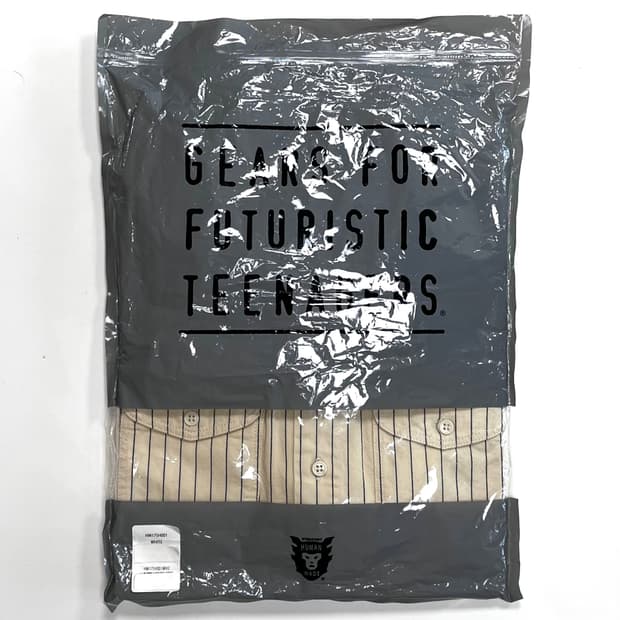 휴먼메이드 스트라이프 워크 셔츠