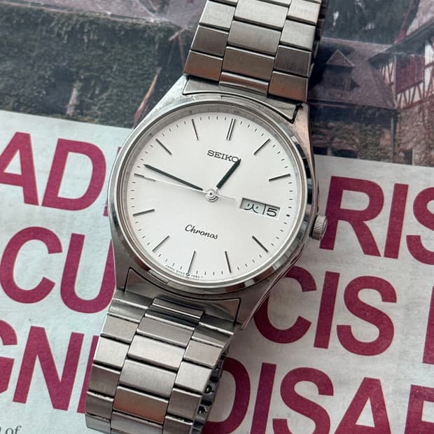 Seiko 세이코 Chronos Quartz Day-Date