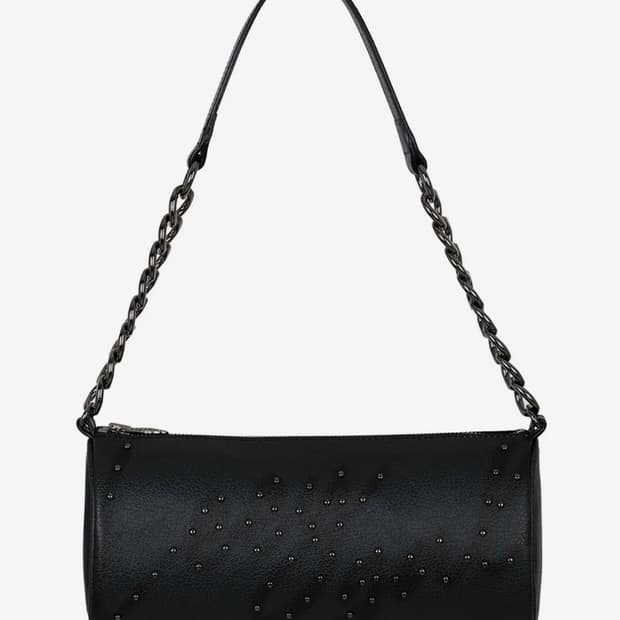 Leey RIVET SPRAY CYLINDER MINI BAG BLACK