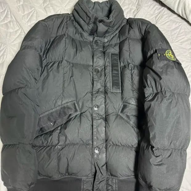 [L] 스톤아일랜드 크링클랩스 패딩 자켓 후드 집업 롱패딩 경량패딩