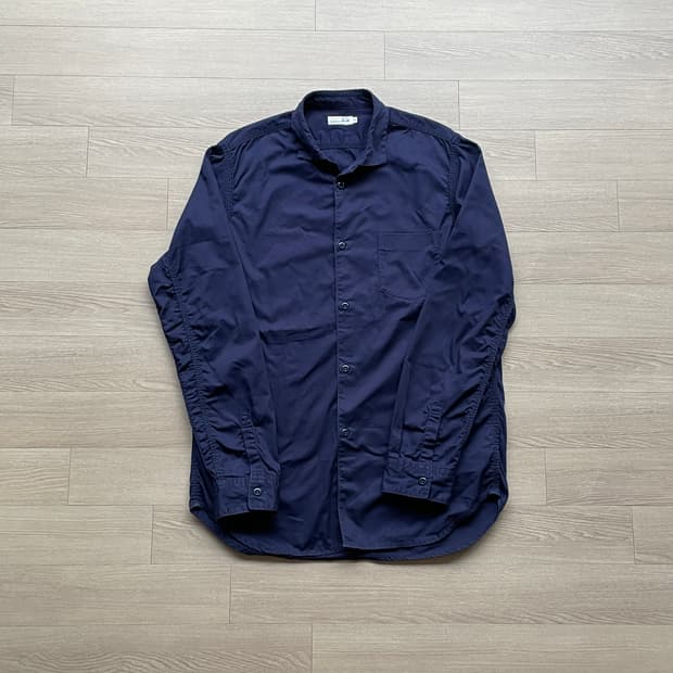 상리미트 네이비 코튼 셔츠 