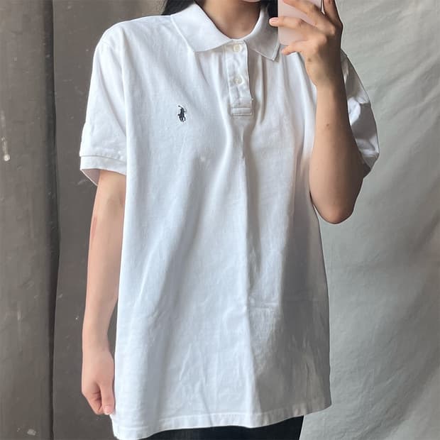 폴로 화이트 카라티