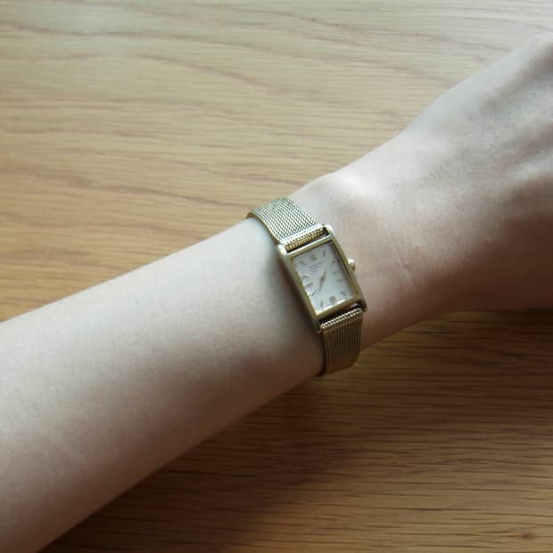 Margaret Howell square watch in gold