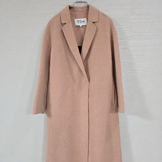 한섬 오즈세컨 캐시미어 블랜딩 뒷반전 롱코트