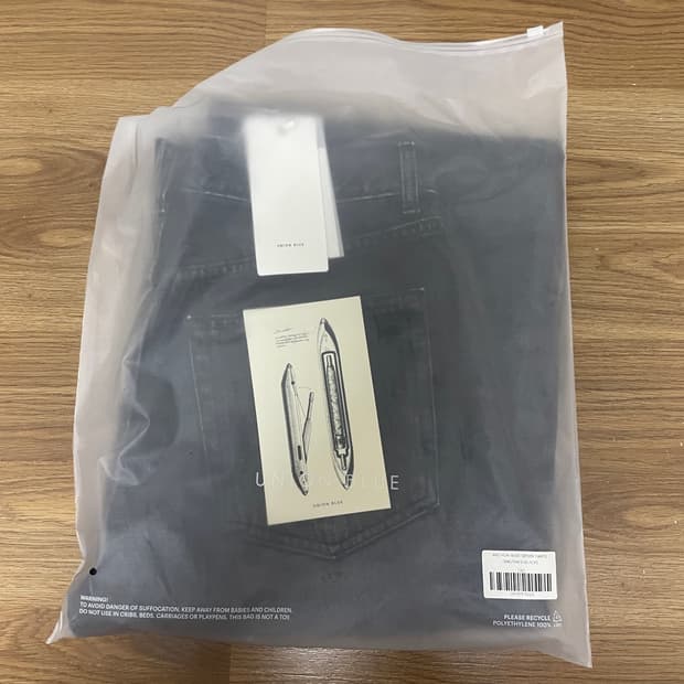 유니온블루 ARCHON WIDE DENIM PANTS [브러쉬블랙] 30