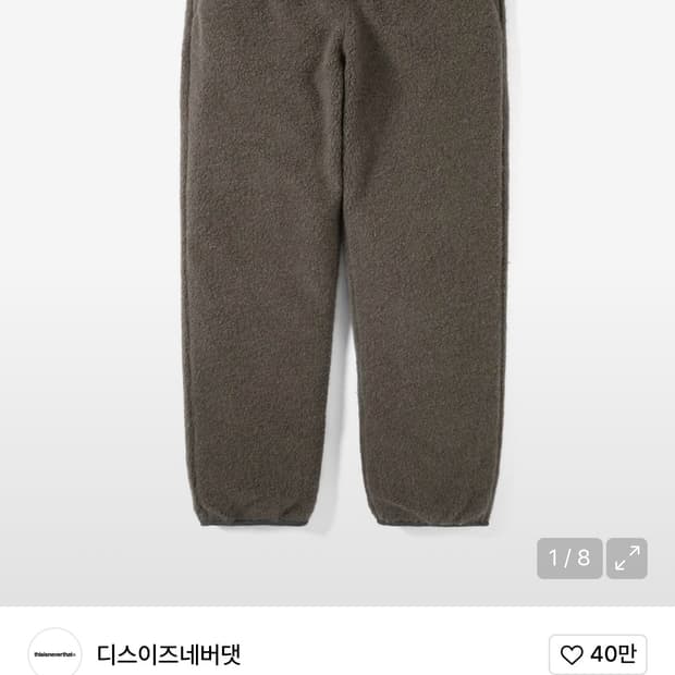디스이스네버댓 고어텍스 울 플리스 팬츠 구해요