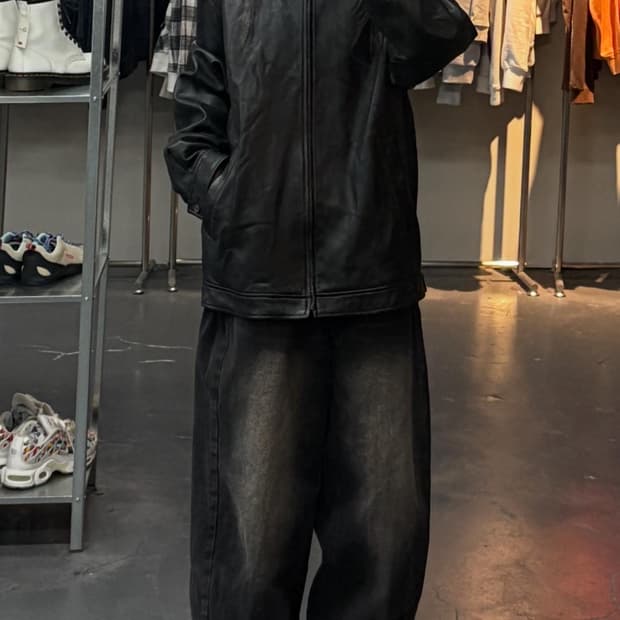 폴로랄프로렌 맥스웰 램스킨 가죽 레더자켓 A3353