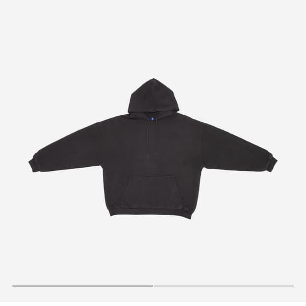 이지 갭 YZY 풀오버 후드 블랙 XL 후디