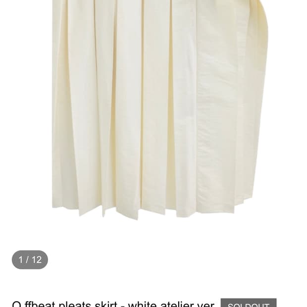 O ffbeat pleats skirt - white atelier ve