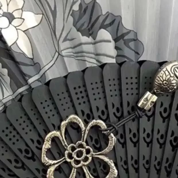 미애 꽃화 목걸이 빈티지