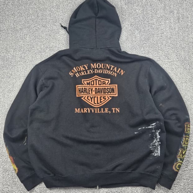 할리데이비슨 스모키마운틴메리빌 플레임 후드집업 ( 2XL )/ 10478